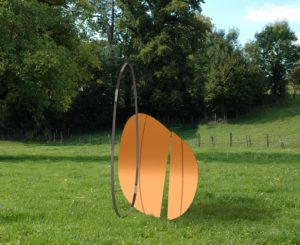 art paysager sculpture en metal pour jardin